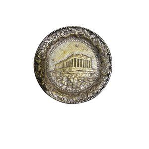 vintage 1950s-60s pewter athens greece souvenir has hallmark on back